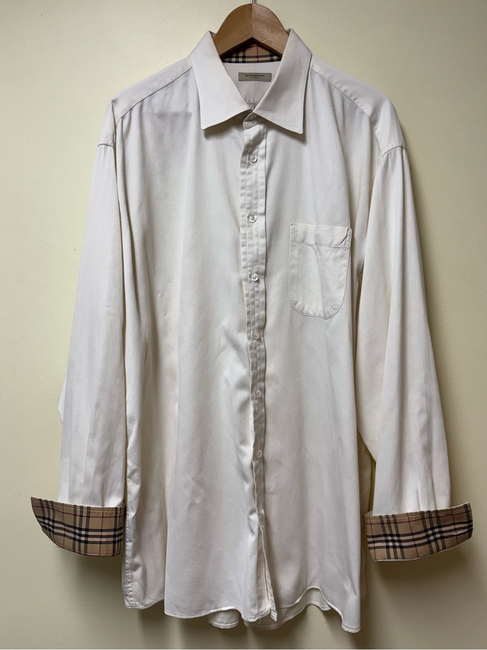 Burberry London Men’s Cotton Button Up Nova Check Dress Shirt Size 18L